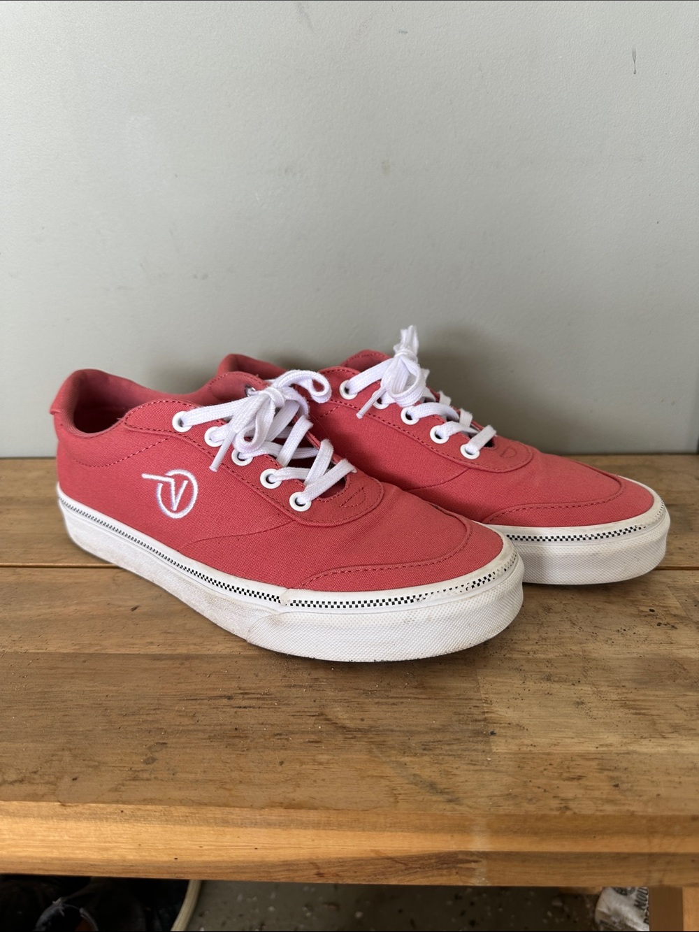 Coral Canvas Vans